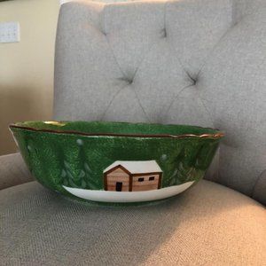 The Cellar Log Cabin Serving Bowl - Never Used with Tag